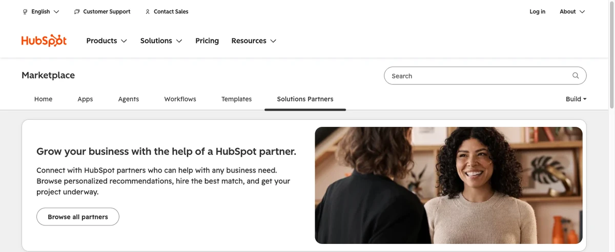 Solutions Directory de HubSpot con partners de CRM e inbound marketing